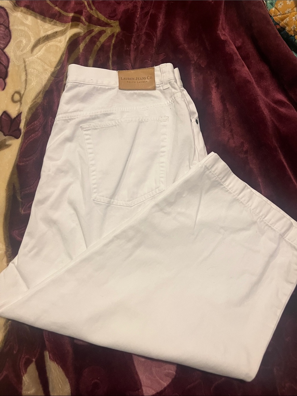 Lauren Jeans Co White Capri length 100% cotton,size 18W - Picture 4 of 6